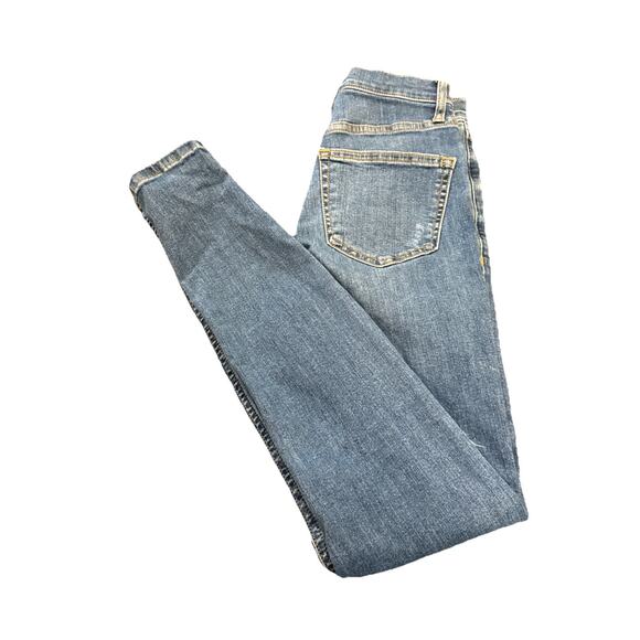 Topshop Moto-Jamie Womens Skinny Jeans-Med Wash Blue-Distressed-W26xL32 - Picture 13 of 15